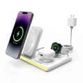 PowerGlow - Jabees PowerGlow 4-In-1 Foldable Wireless Charging Station with LED Night Light